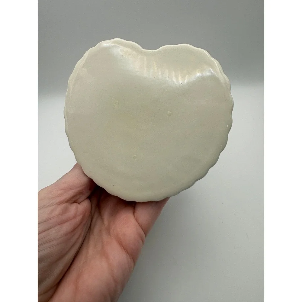 Heart Shaped Trinket Box Floral Decorative Ceramic Keepsake Jewelry Ring Holder